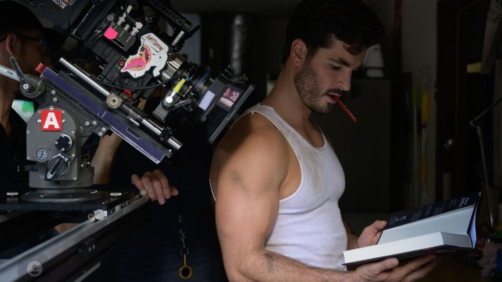 Andrew Biernat behind the scenes of Wait With Me. Photo: Passionflix