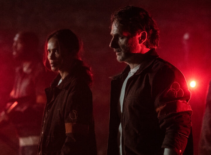 Rick (Andrew Lincoln) and Pearl (Lesley-Ann Brandt) in The Walking Dead: The Ones Who Live episode 1 (Photo: Gene Page/AMC)