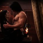 Beth (Olivia Applegate) and Wrath (Robert Maaser) in Black Dagger Brotherhood season 1. Photo: Passionflix