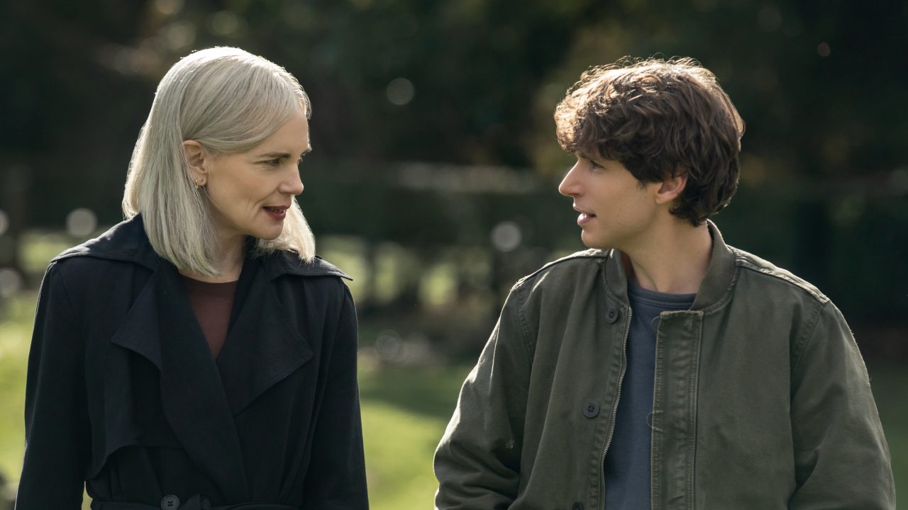 Nicholas Denton as Guy Anatole and Elizabeth McGovern as Helen in Talamasca: The Secret Order. Photo: David Gennard/AMC