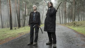 Daryl (Norman Reedus) and Carol (Melissa McBride) in The Walking Dead: Daryl Dixon season 3. Photo Credit: Carla Oset/AMC