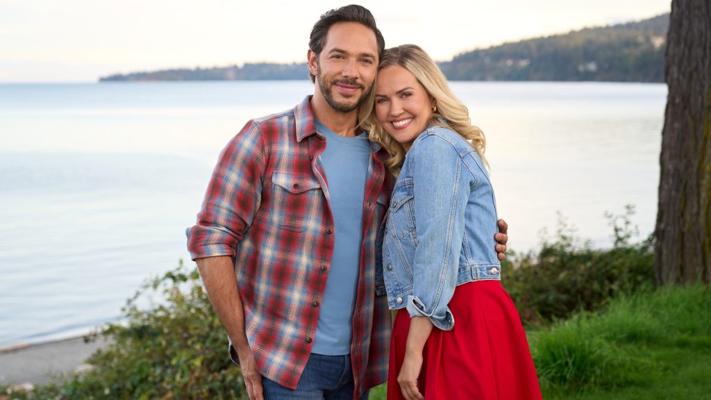 Michael Rady, Emilie Ullerup in Catch of the Day on Hallmark Channel. Photo: Hallmark Media/Photographer: Courtney Julien