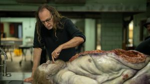 Greg Nicotero works on a prop in Guts & Glory on Shudder. Photo: AMC