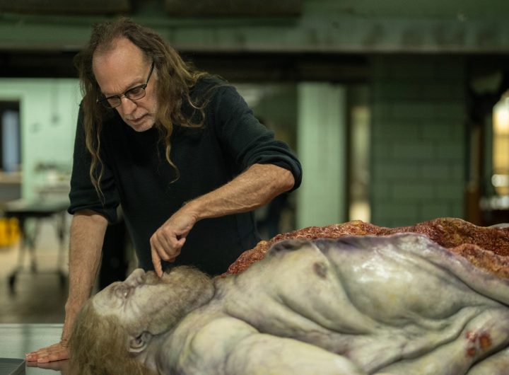 Greg Nicotero works on a prop in Guts & Glory on Shudder. Photo: AMC