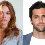 Headshots of Holland Roden and Matthew Daddario from Holiday Touchdown: A Bills Love Story