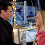 Wes Brown and Ginna Claire Mason in A Newport Christmas. Photo: Hallmark Channel