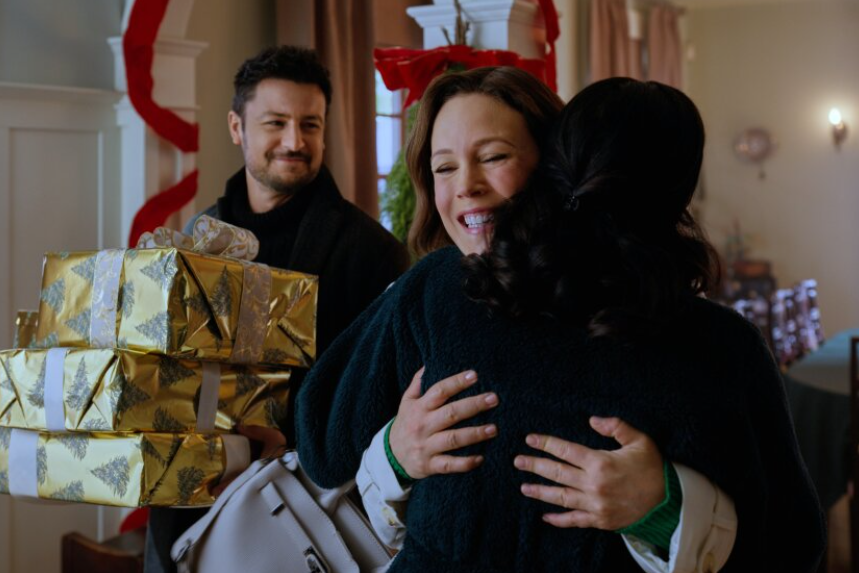 Erin Krakow and Tyler Hynes in Christmas Above the Clouds. Photo: Hallmark Channel