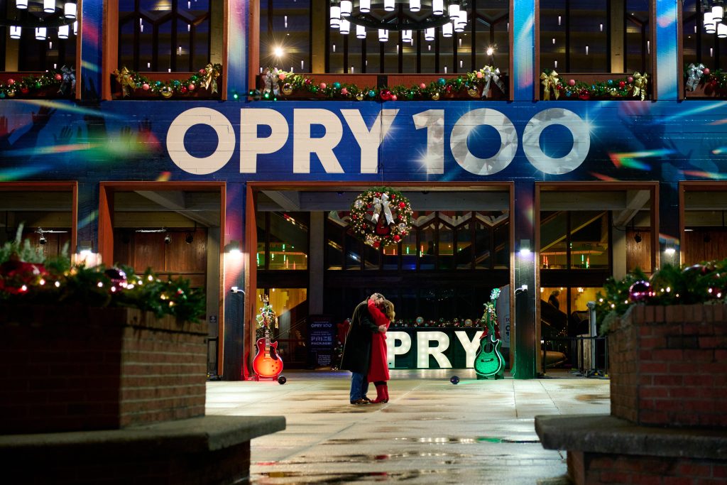 Nikki DeLoach and Kristoffer Polaha in A Grand Ole Opry Christmas. Photo: Hallmark Media.