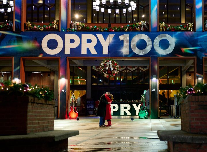 Nikki DeLoach and Kristoffer Polaha in A Grand Ole Opry Christmas. Photo: Hallmark Media.