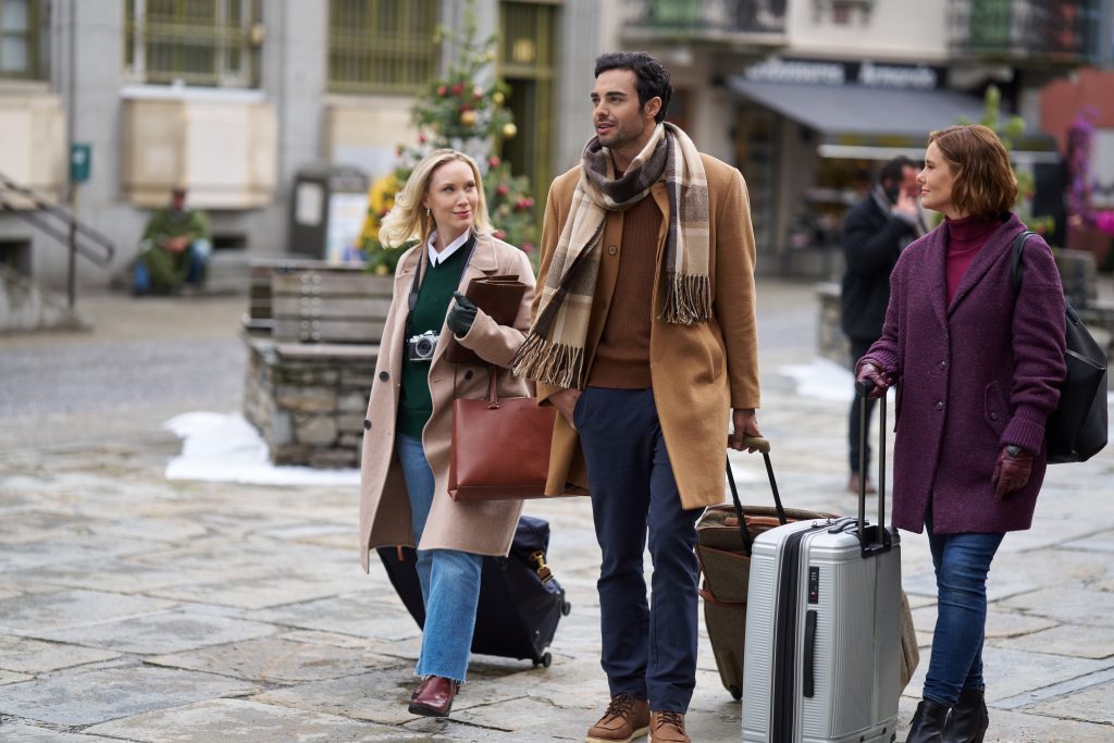 Laci J. Mailey, Julien Samani and Ashley Williams in An Alpine Holiday.