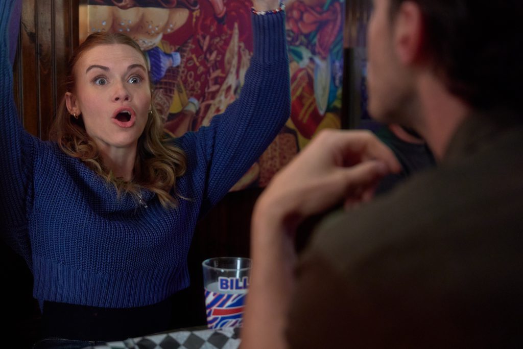 Holland Roden in Holiday Touchdown: A Bills Love Story. Credit: Hallmark Media/Photographer Brian Roedel
