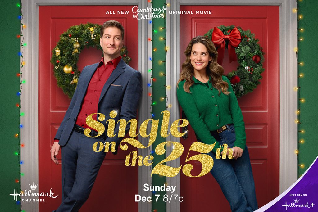 Daniel Lissing and Lyndsy Fonseca in Single on the 25th. Photo: Hallmark Media