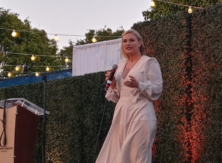 Passionflix CEO Tosca Musk speaks during the Passionista Awards at PassionCon 2022. Photo: Sarabeth Pollock