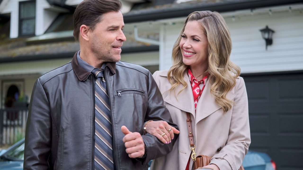 Pascale Hutton and Kavan Smith in Nelly Knows Mysteries: All Manners of Murder. Image: Hallmark Media