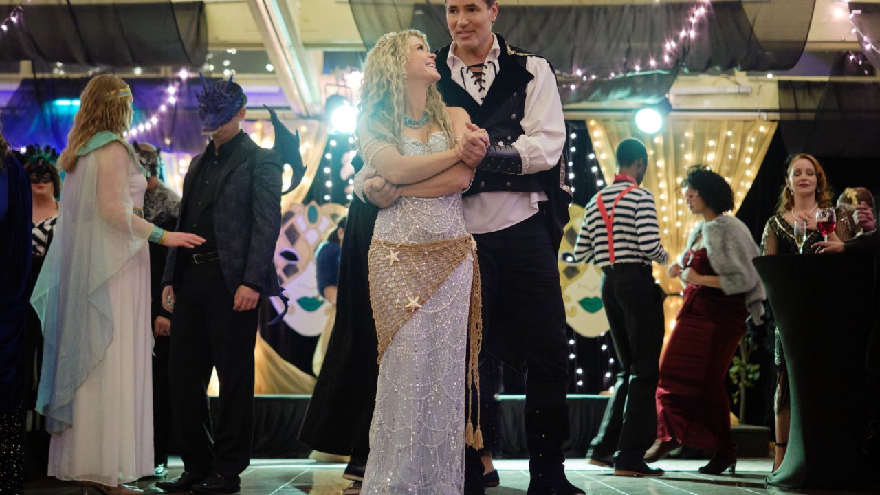 Alison Sweeney and Victor Webster in Sugar & Vice: A Hannah Swensen Mystery. Photo: Hallmark Media