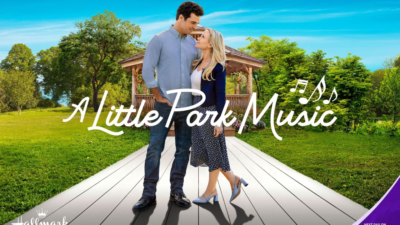Laci J. Mailey and Beau Mirchoff star in A Little Park Music. Photo: Hallmark Media