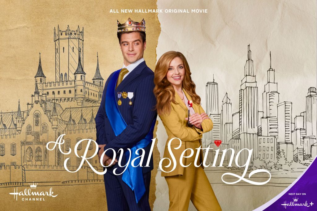 Jen Lilley and Dan Jeannotte in A Royal Setting. Photo: Hallmark Media