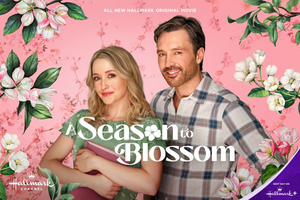 Emily Tennant and Carlo Marks in A Season to Blossom. Photo: Hallmark Media