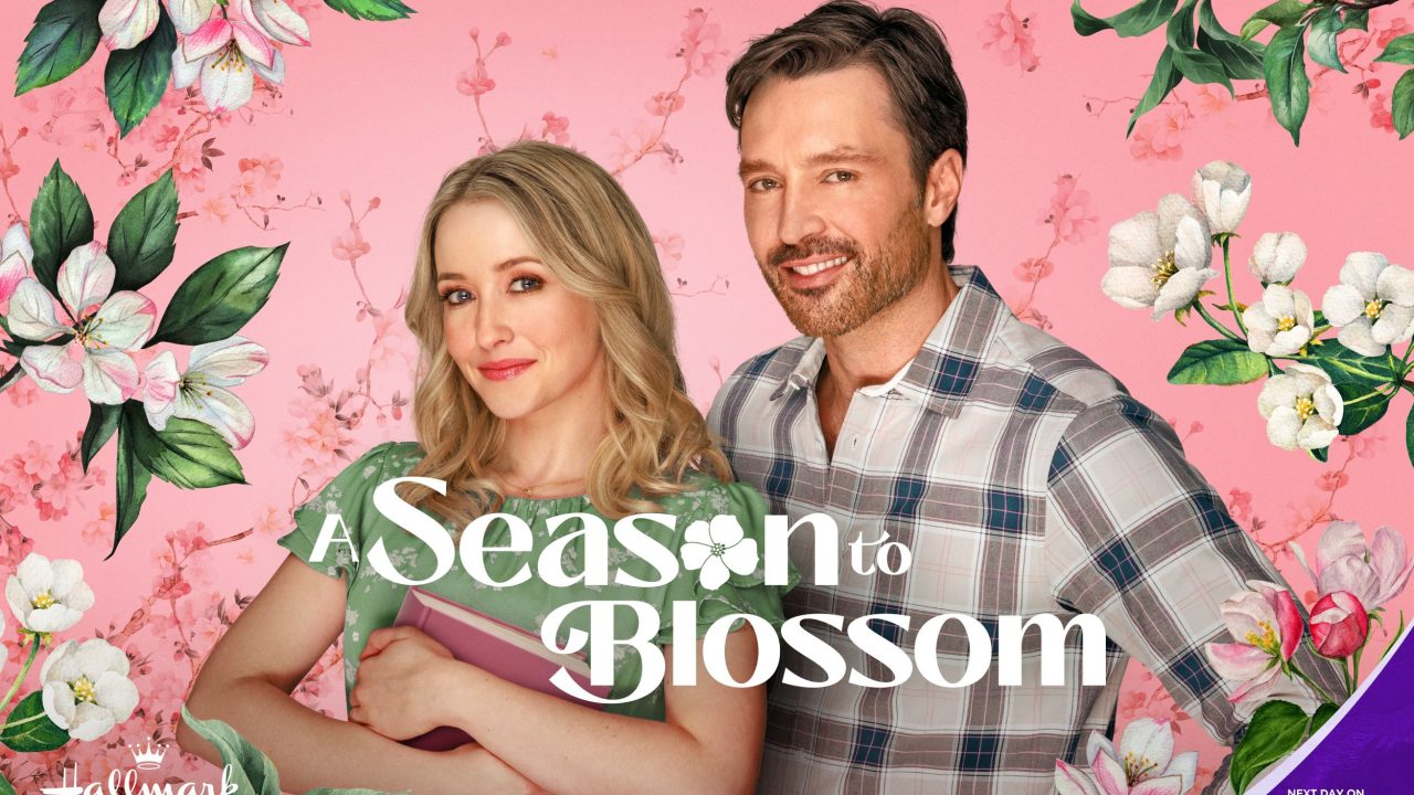 Emily Tennant and Carlo Marks in A Season to Blossom. Photo: Hallmark Media