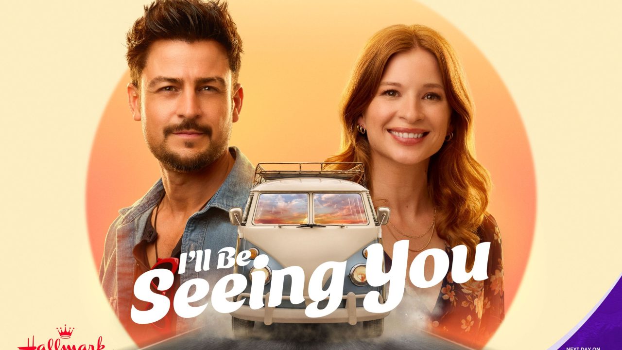 Tyler Hynes and Stacey Farber in I'll Be Seeing You. Image: Hallmark Media