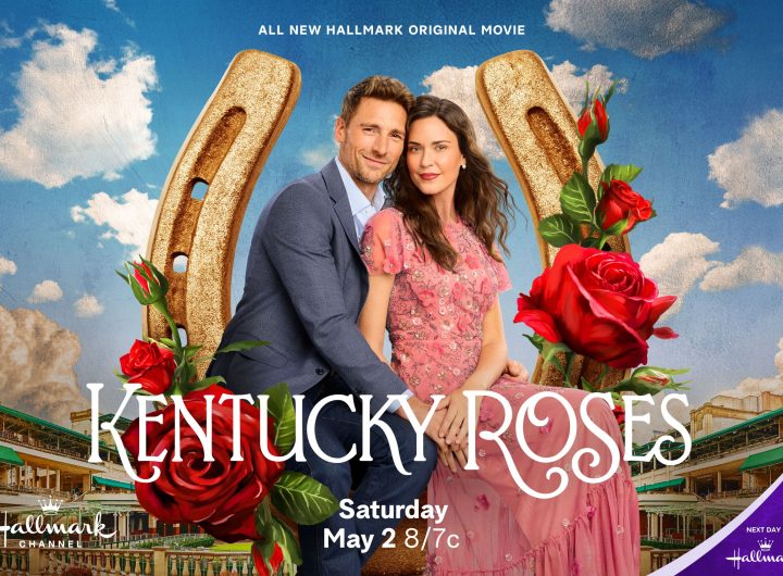 Andrew Walker and Odette Annable in the promotional image for Kentucky Roses. Image: Hallmark Media