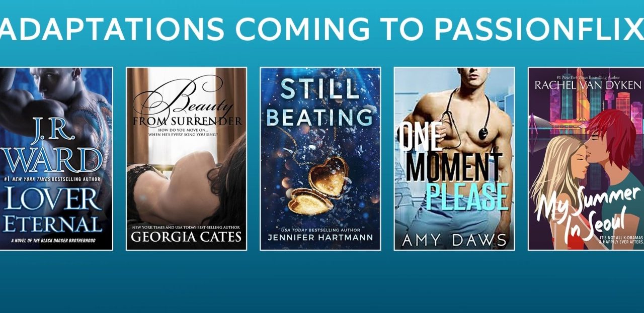 Key art featuring projects in development at Passionflix