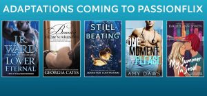 Key art featuring projects in development at Passionflix