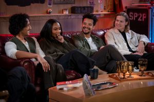 Assad Zaman, Delainey Hayles, Jacob Anderson and Sam Reid in The Vampire Lestat: After Dark. Photo: AMC