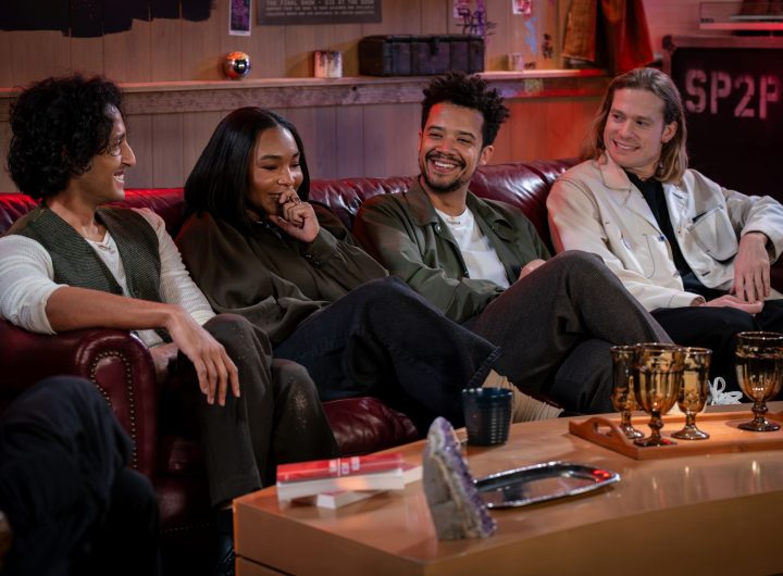 Assad Zaman, Delainey Hayles, Jacob Anderson and Sam Reid in The Vampire Lestat: After Dark. Photo: AMC