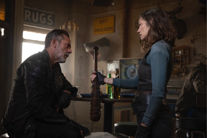 Jeffrey Dean Morgan and Lauren Cohan in The Walking Dead: Dead City season 3. Image: AMC