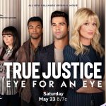 Katherine McNamara, Markian Tarasiuk, Nikki DeLoach, Benjamin Ayres in True Justice: Eye for an Eye. Photo: Hallmark Media