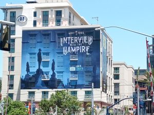 AMC building wrap for Interview with the Vampire season 1 during San Diego Comic-Con 2022. Photo: Sarabeth Pollock
