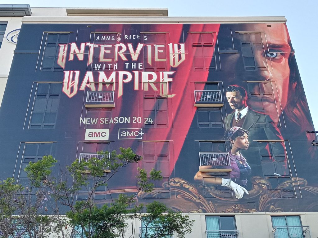 AMC building wrap for Interview with the Vampire season 2 during San Diego Comic-Con 2023. Photo: Sarabeth Pollock