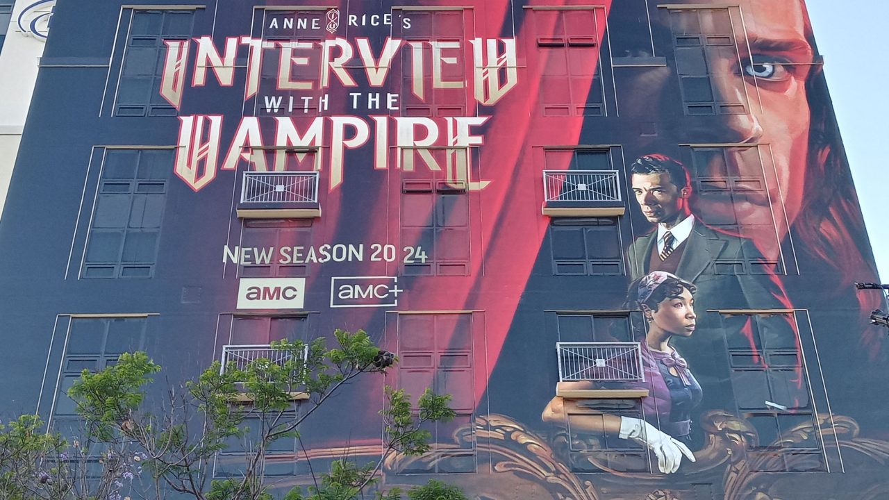 AMC building wrap for Interview with the Vampire season 2 during San Diego Comic-Con 2023. Photo: Sarabeth Pollock