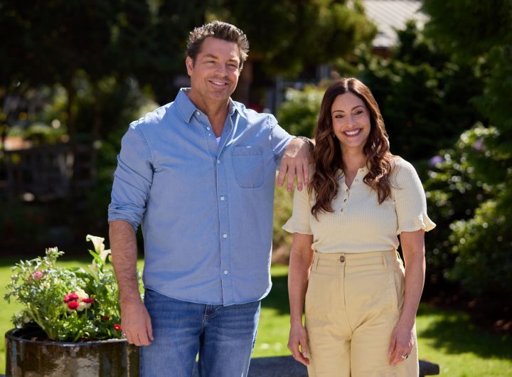 Brennan Elliott and Erica Cerra in A Castle of Our Own. Photo: Hallmark Media