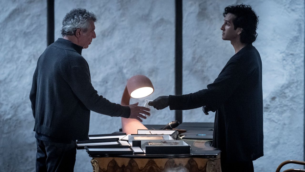 Eric Bogosian as Daniel Molloy and Assad Zaman as Rashid - Interview with the Vampire _ Season 1, Episode 4 - Photo Credit: Alfonso Bresciani/AMC
