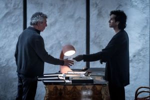 Eric Bogosian as Daniel Molloy and Assad Zaman as Rashid - Interview with the Vampire _ Season 1, Episode 4 - Photo Credit: Alfonso Bresciani/AMC
