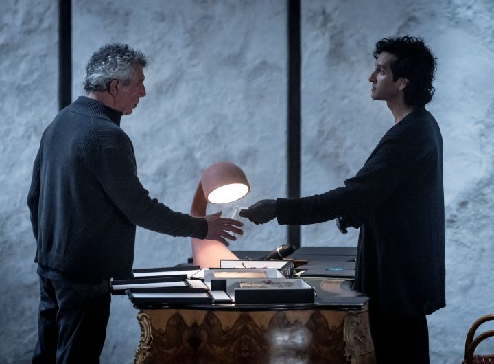 Eric Bogosian as Daniel Molloy and Assad Zaman as Rashid - Interview with the Vampire _ Season 1, Episode 4 - Photo Credit: Alfonso Bresciani/AMC