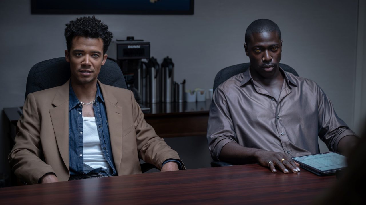 Jacob Anderson as Louis De Pointe Du Lac and Moses Sumney as Lemuel Babangida - Anne Rice's The Vampire Lestat _ Episode 02 - Photo Credit: Sophie Giraud/AMC