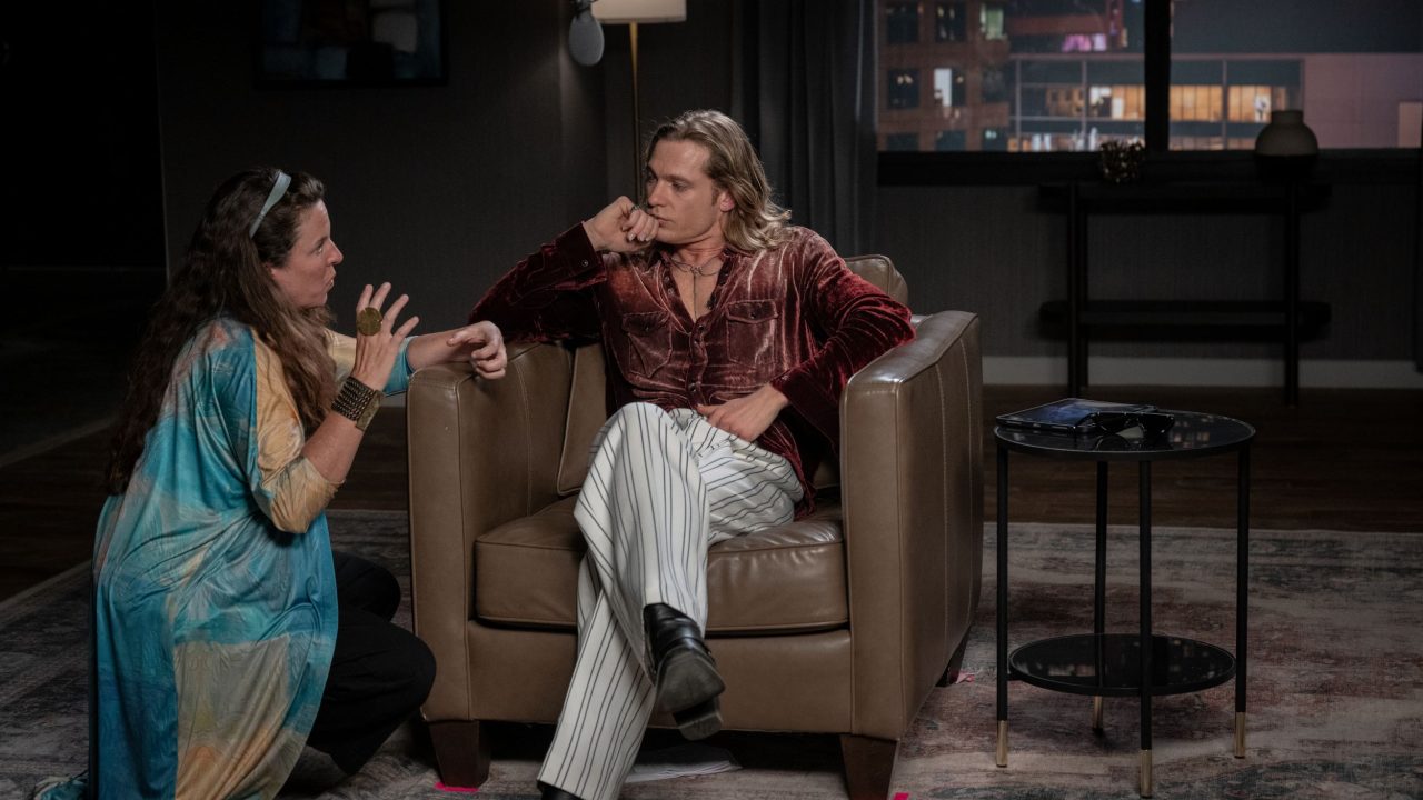 Director Claudia Llosa and Sam Reid as Lestat De Lioncourt - Anne Rice's The Vampire Lestat _ Episode 03, Behind the Scene - Photo Credit: Sophie Giraud/AMC