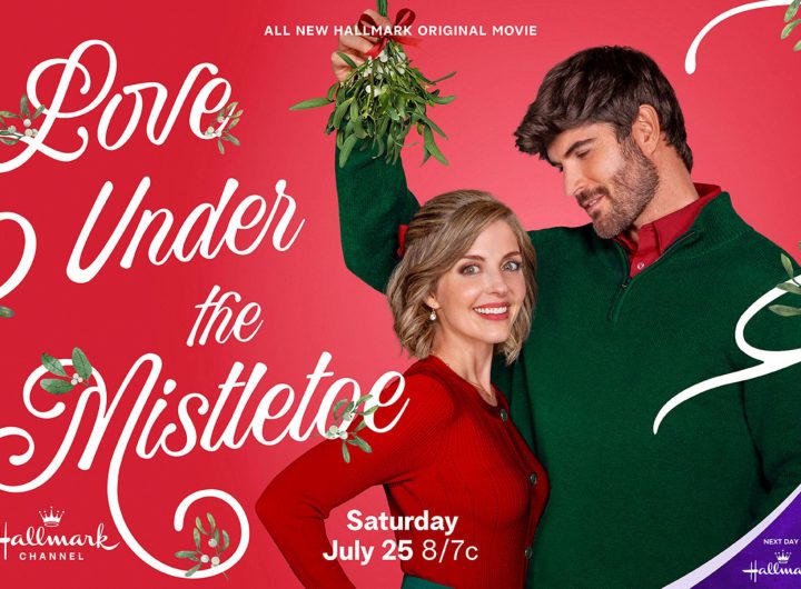 Jen Lilley and Nick Bateman in Love Under the Mistletoe. Photo: Hallmark Media