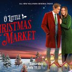 Stephen Huszar and Katherine Barrell in O Little Christmas Market. Photo: Hallmark Media