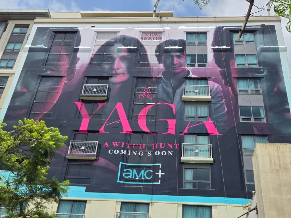 YAGA building wrap on the Hilton Gaslamp during SDCC 2026. Photo: Sarabeth Pollock