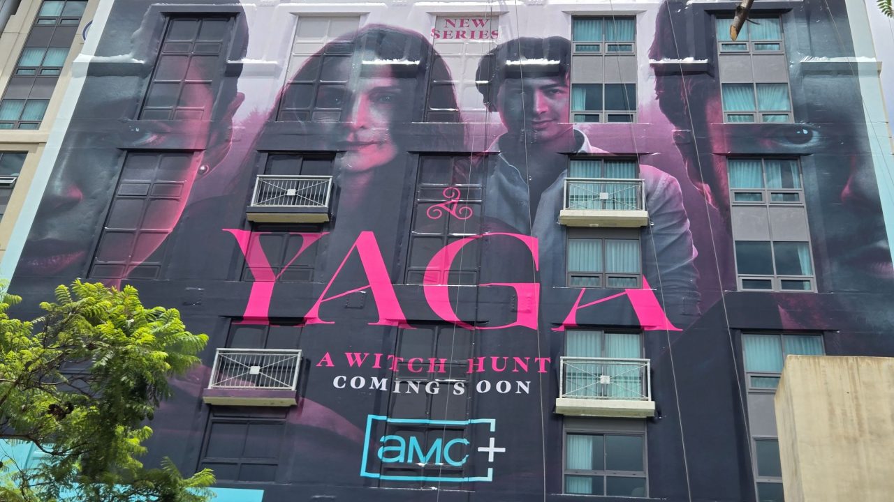 YAGA building wrap on the Hilton Gaslamp during SDCC 2026. Photo: Sarabeth Pollock