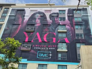 YAGA building wrap on the Hilton Gaslamp during SDCC 2026. Photo: Sarabeth Pollock