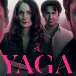 Key art for YAGA starring Carrie-Anne Moss, Noah Reid, Clark Backo, and Hudson Williams. Image: AMC Global Media