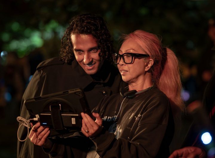 Director Jane Wu, Assad Zaman as Armand - Anne Rice's The Vampire Lestat _ Episode 06, Behind the Scene - Photo Credit: Sophie Giraud/AMC