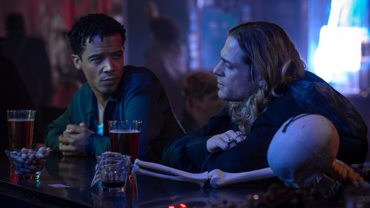 Sam Reid as Lestat De Lioncourt and Jacob Anderson as Louis De Pointe Du Lac - Anne Rice's The Vampire Lestat _ Episode 06 - Photo Credit: Sophie Giraud/AMC