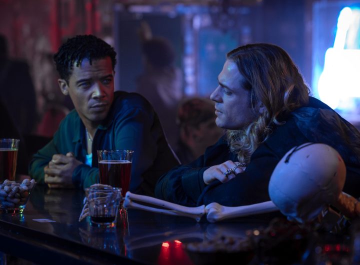 Sam Reid as Lestat De Lioncourt and Jacob Anderson as Louis De Pointe Du Lac - Anne Rice's The Vampire Lestat _ Episode 06 - Photo Credit: Sophie Giraud/AMC
