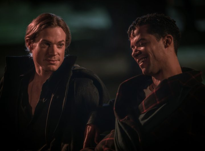 Sam Reid as Lestat De Lioncourt and Jacob Anderson as Louis De Pointe Du Lac - Anne Rice's The Vampire Lestat _ Episode 06 - Photo Credit: Sophie Giraud/AMC